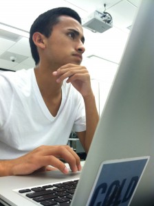Jesus Vargas, 17, helped design a website that encouraged young people to get more involved in politics